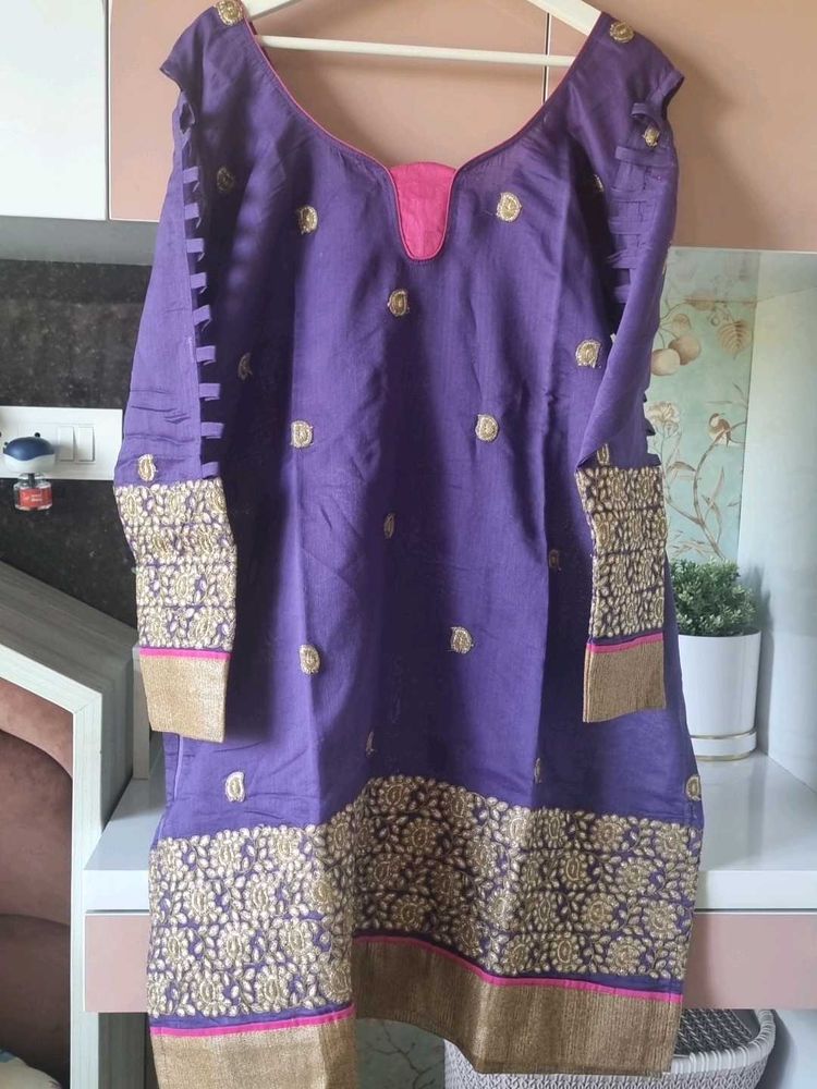 4XL Embroidery Beautiful Cotton Straight Kurti 😍