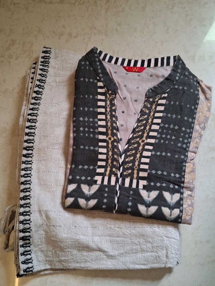 W Kurta Plazo Set