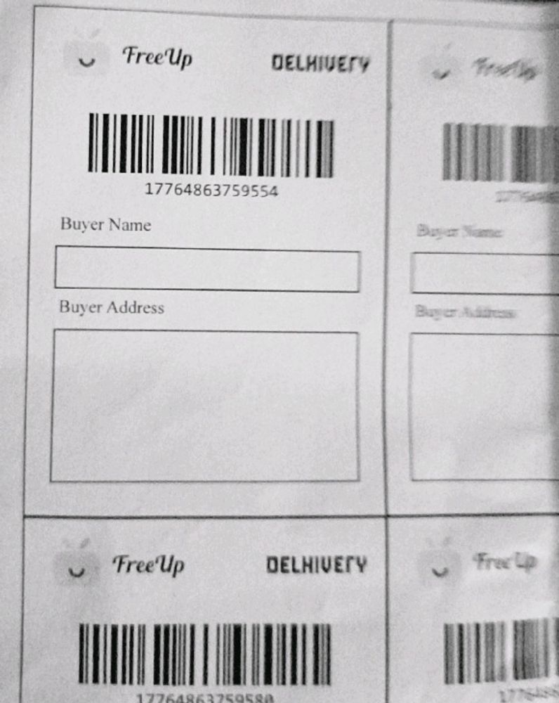 Free Up Orginal Non Sticky Labels