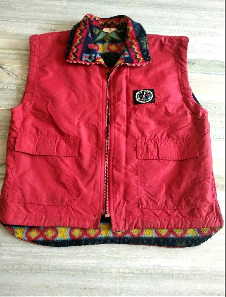 Reversible Vintage Red Puffer Vest