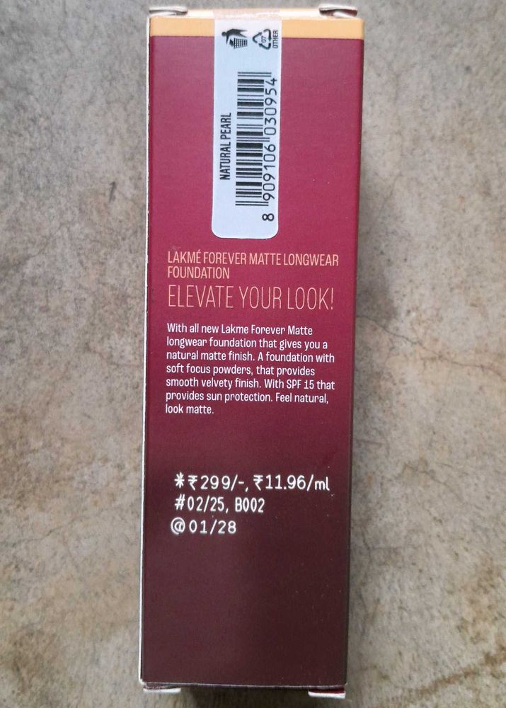 Lakme Forever Matte Longwear Foundation with SPF15