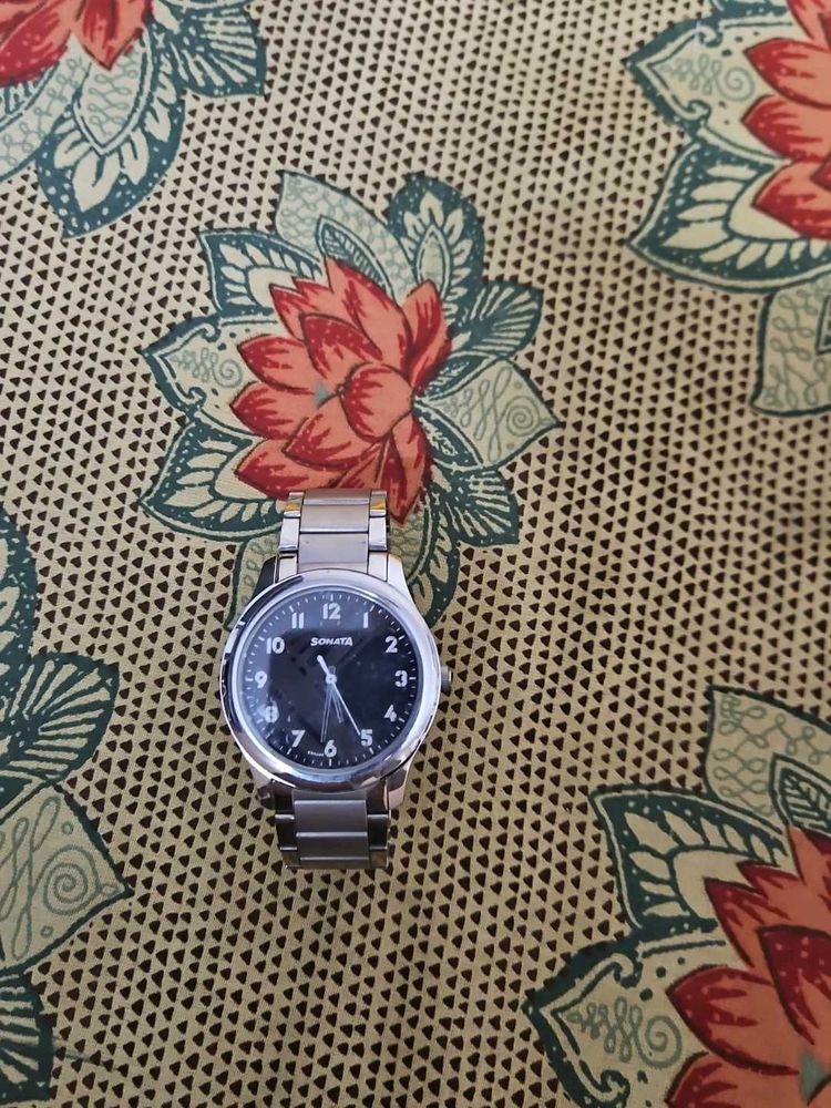 Sonata Silver Watch