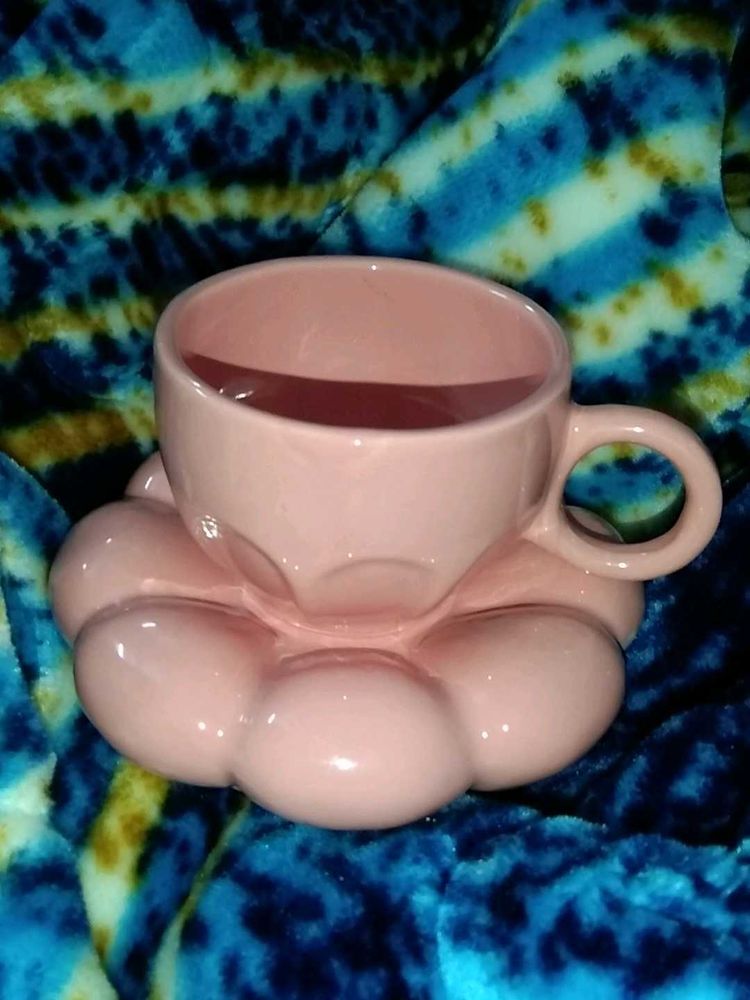 Pink Flower Cup and Saucer