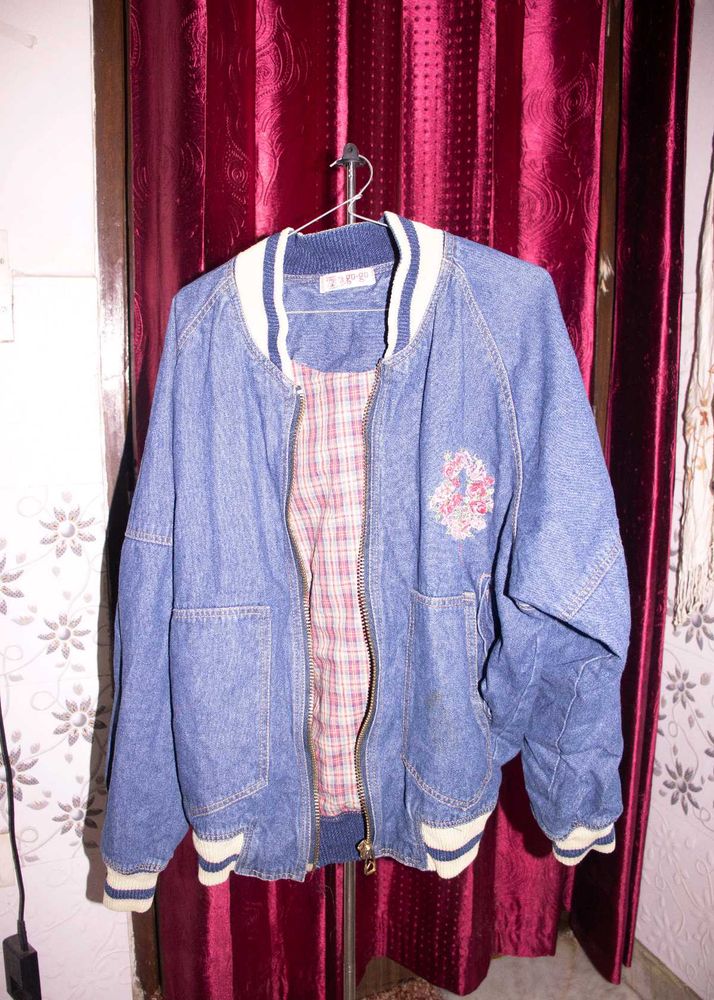 Vintage Denim Embroidered Jacket