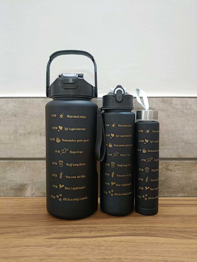 Motivational Water Bottle - Set Of 3