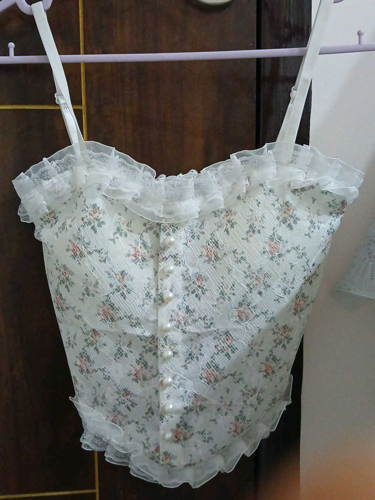 Floral Lace Corset Top