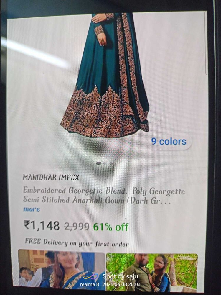 Emerald Green Embroidered Anarkali Gown