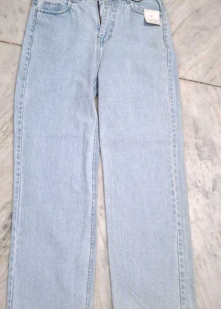 Light Wash Wide Leg Jeans