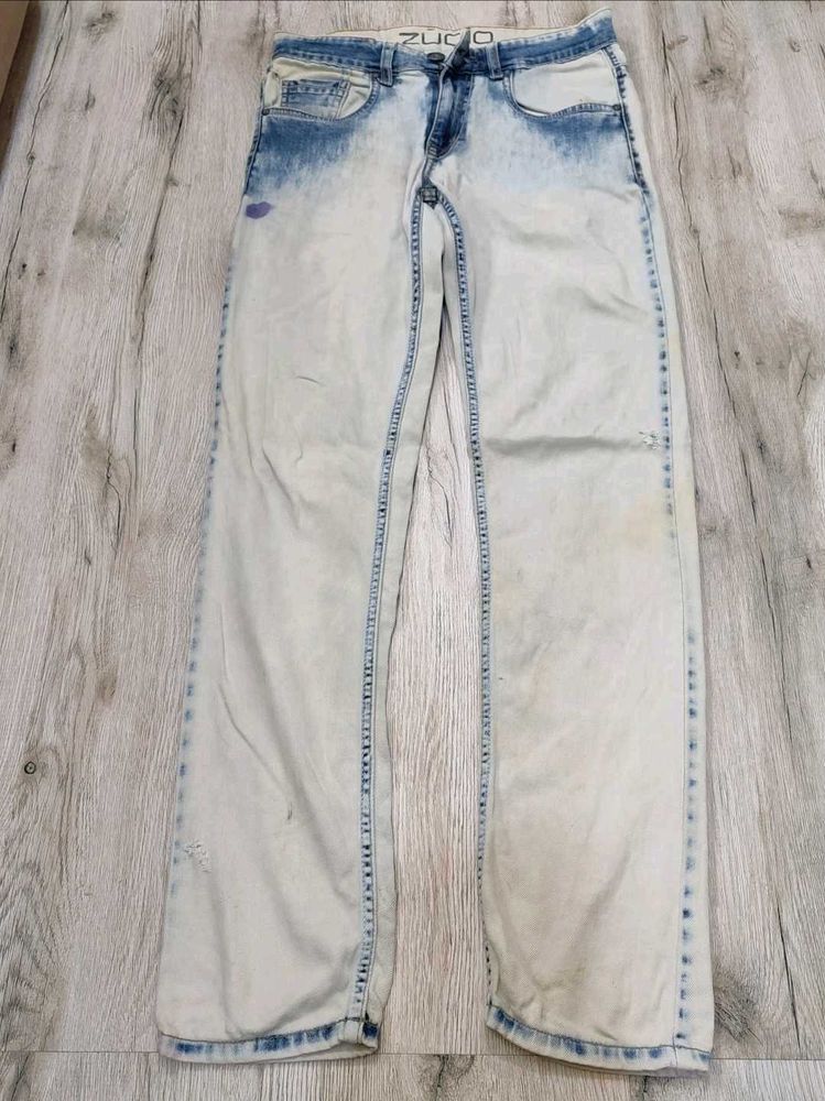 Sc5052 Zudio Distressed Jeans Size 30