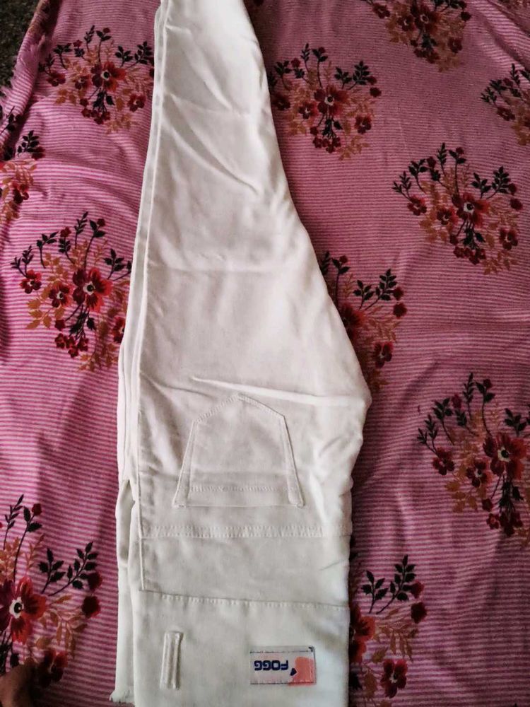 Fogg White Jeans