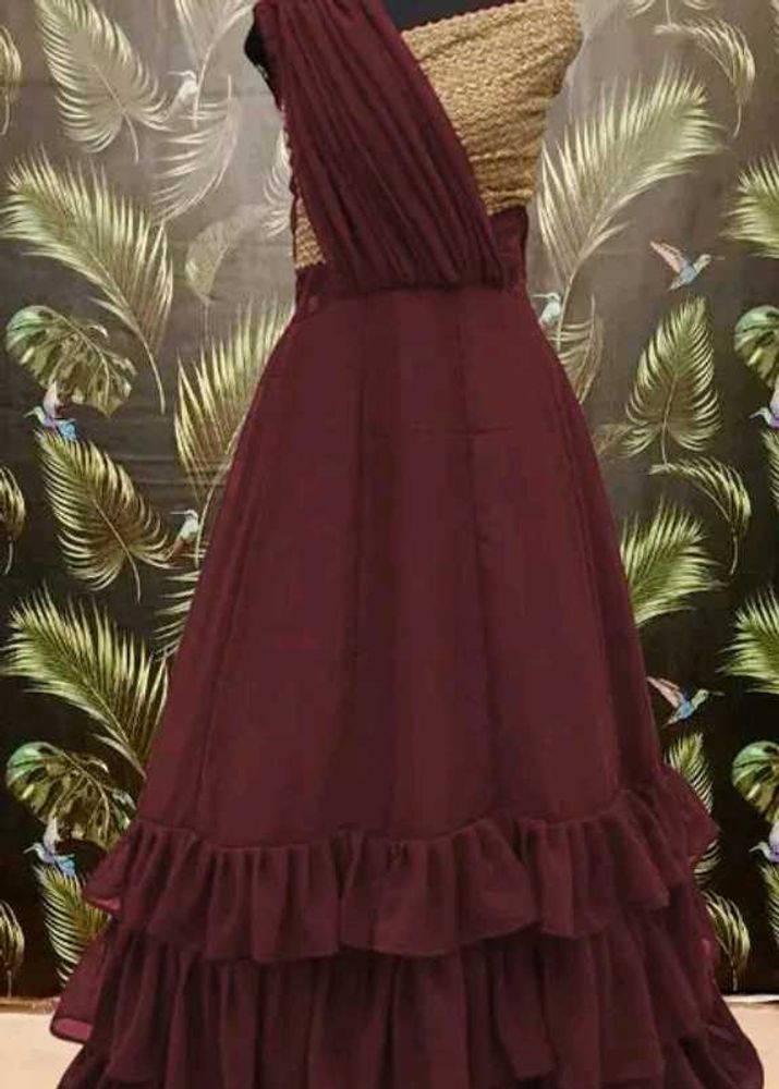 Elegant Maroon Ethnic Gown