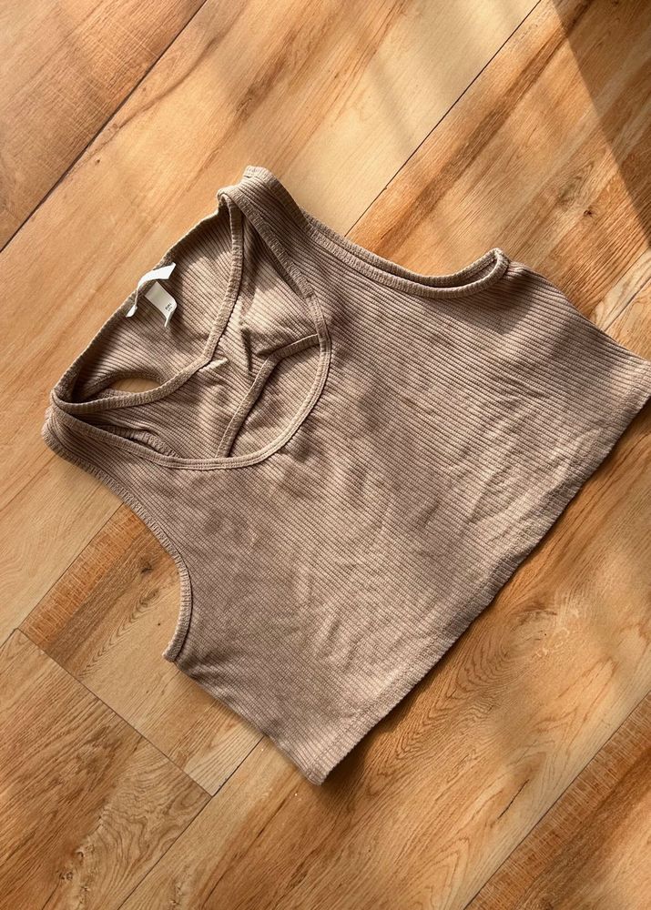 H&amp;M Ribbed Cropped Tank Top
