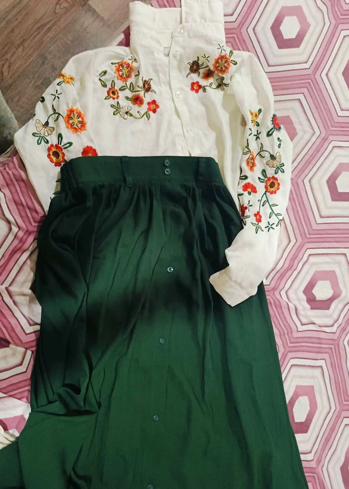 Women Beautiful Shirt With Skirt
