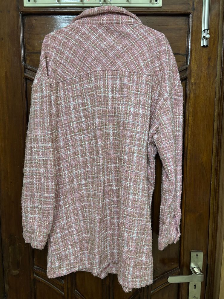 A Pinkish Peach Coloured Long Coat