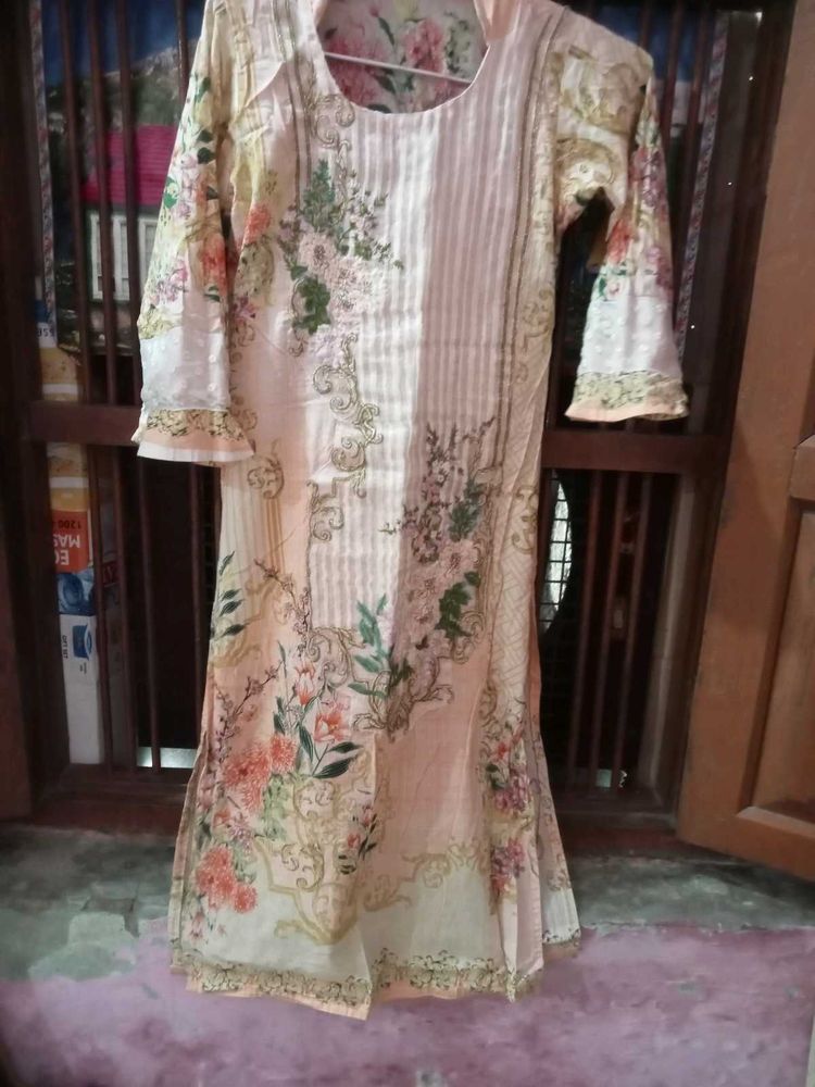 Patchwork Suit With Chiffon Dupatta