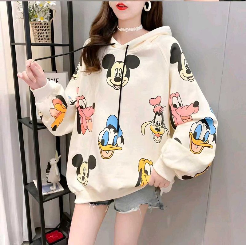 Cute Cartoon Print Hoodie