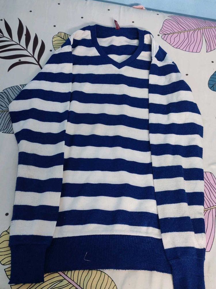 Striped V-Neck Sweater