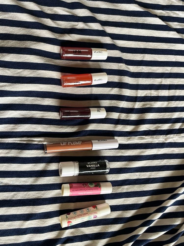 Combo Of 5 Zudio Lippies &amp; 2 Baby Chakra Lip Balms