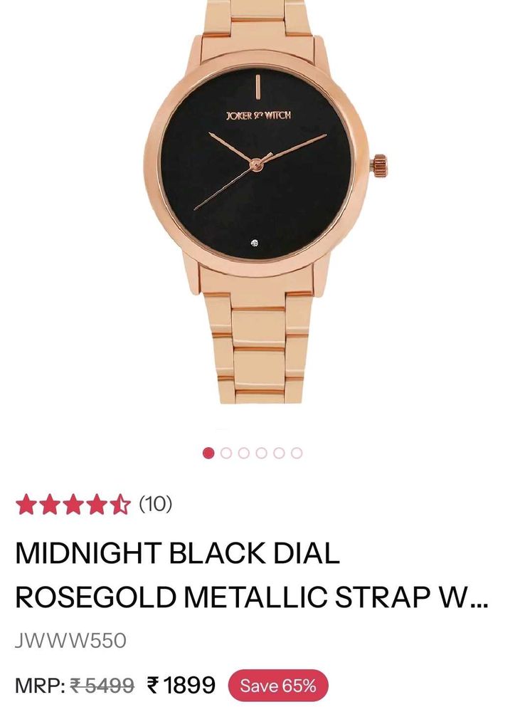 Joker &amp; Witch Rose Gold Watch