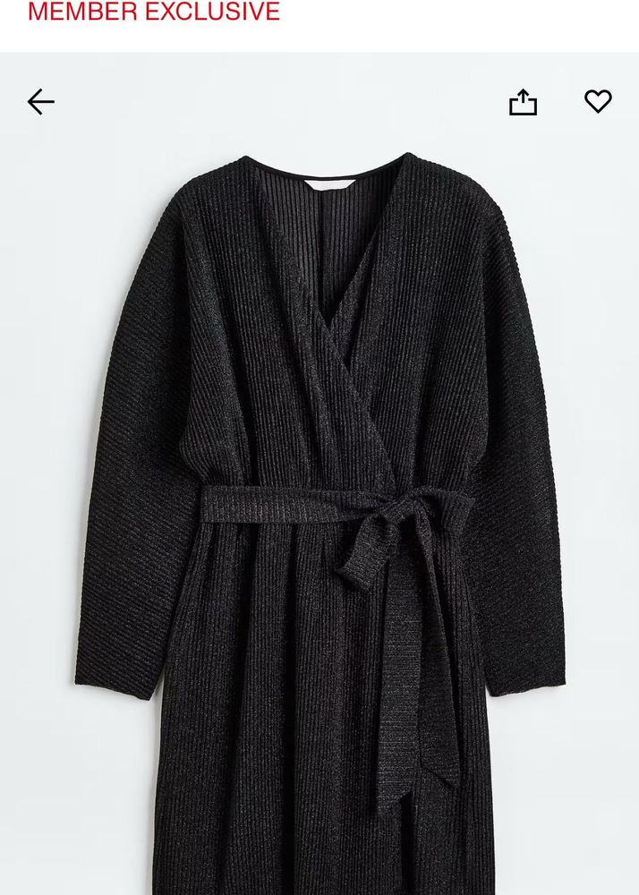 Chic Black Wrap Midi Dress