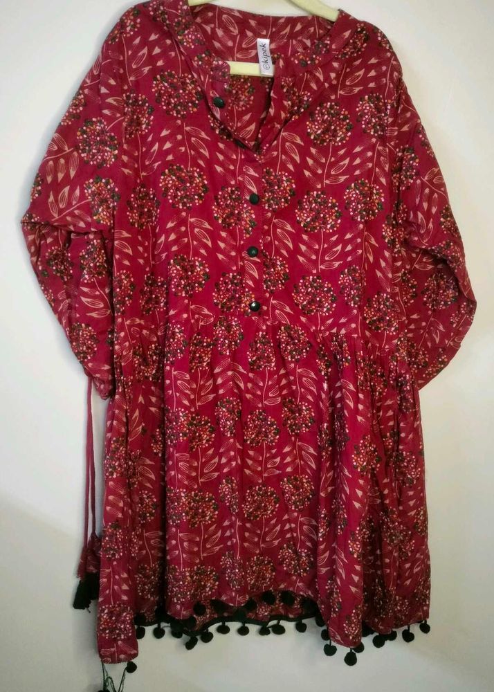 Floral Print Tunic Top