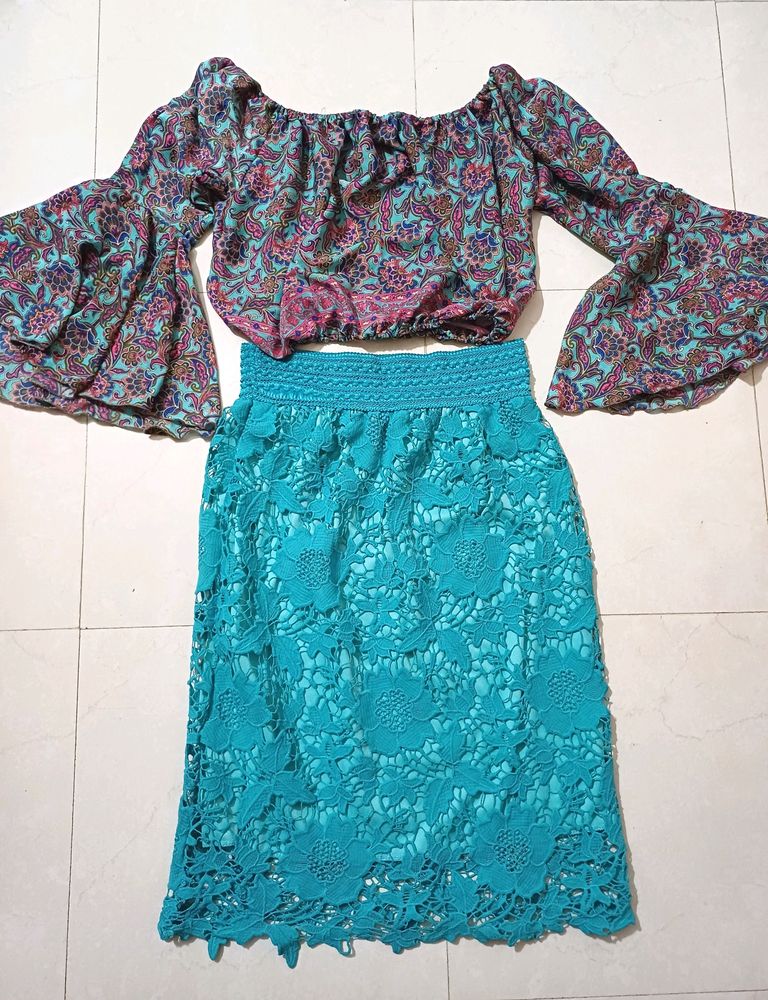 💥🆕️ Pencil Skirt And Top Set