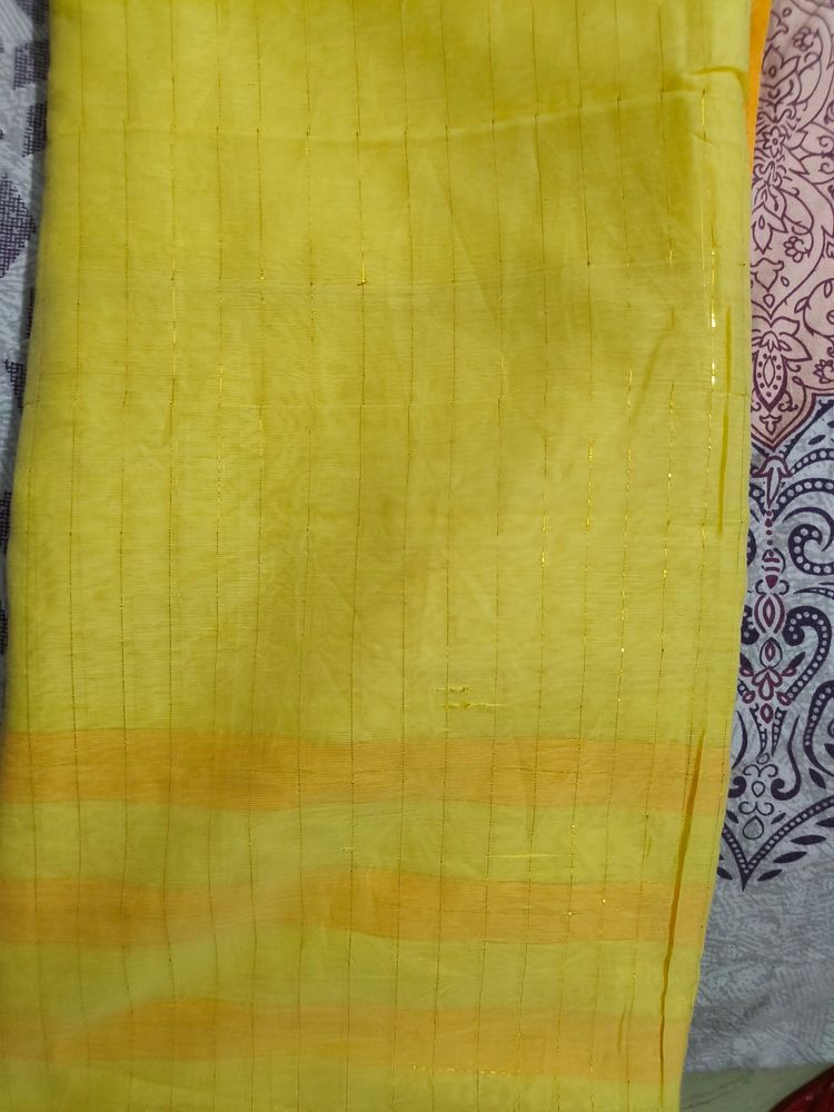 Light Lemon Colour Saree