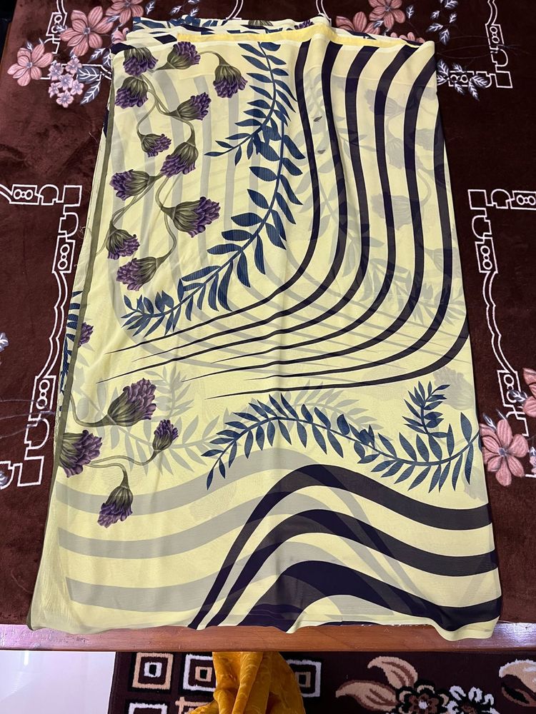 lime green saree with blouse