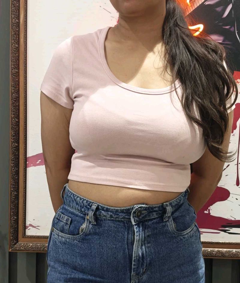 Baby Pink Crop Top