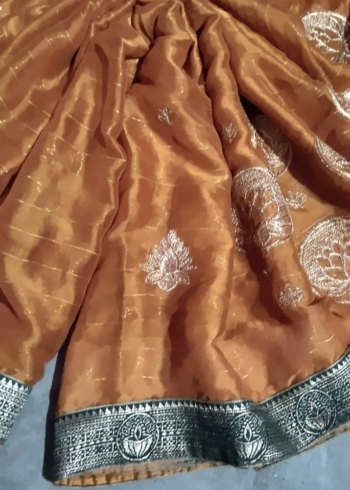Saree With Fall Attached