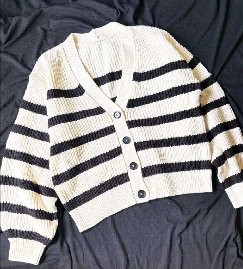 Striped Knit Cardigan
