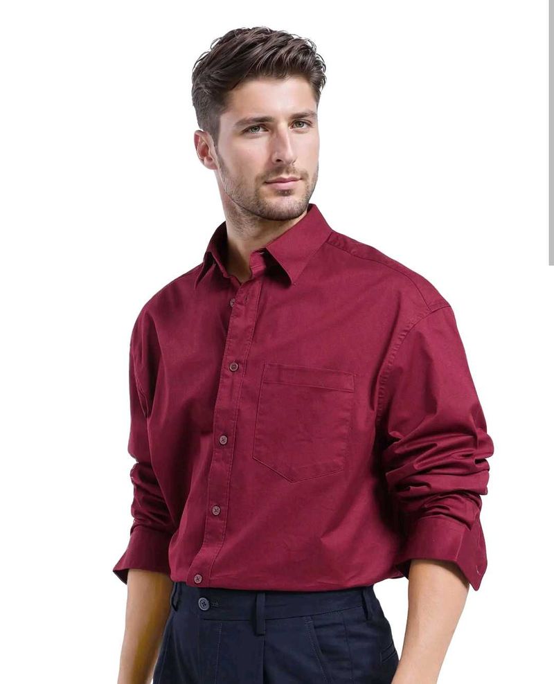 Burgundy Button-Down