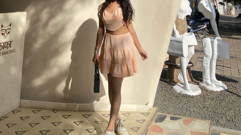 Cute Top With Skirt Co-ord Set