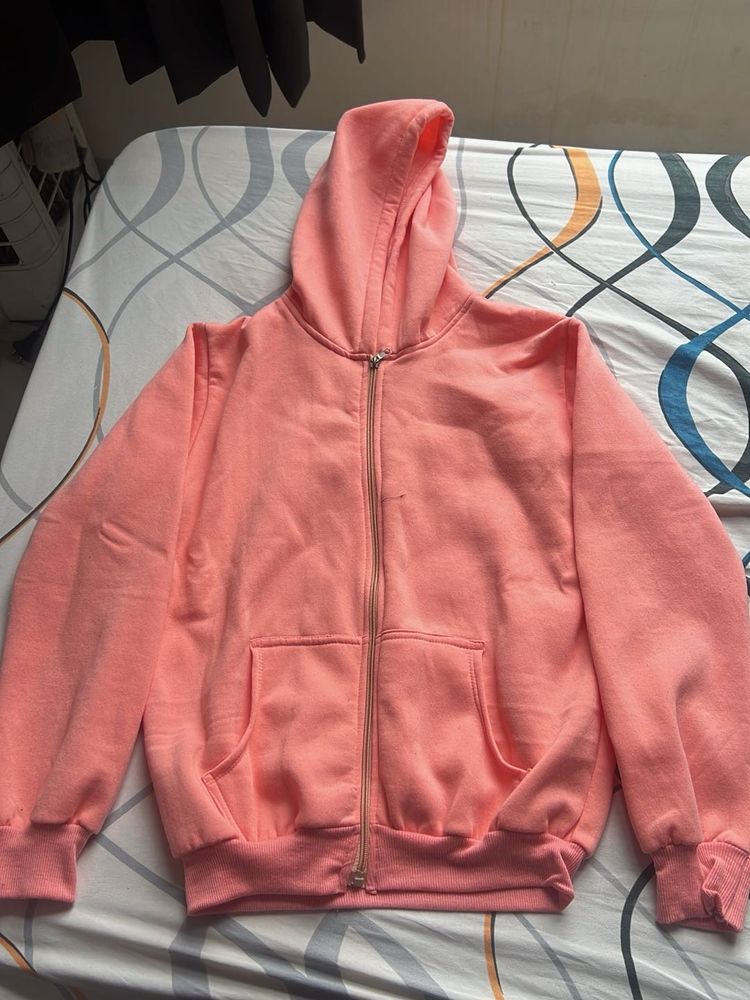 Pink Zip-Up Hoodie