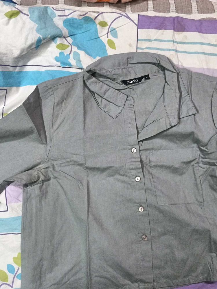 Zudio Gray Button-Down Shirt