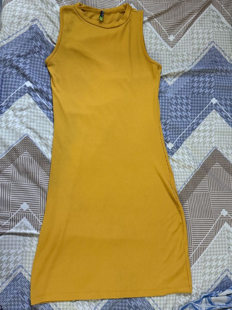 Mustard Sleeveless Dress