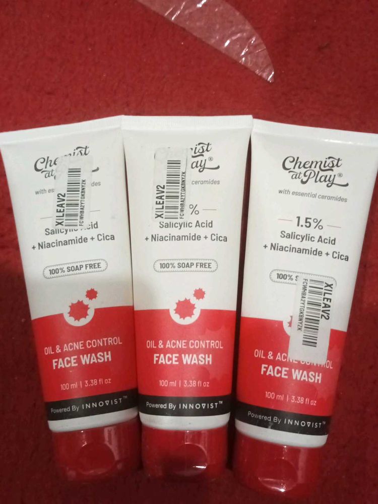Pack Of 3 Chemist At Play Salicylic Face Wash