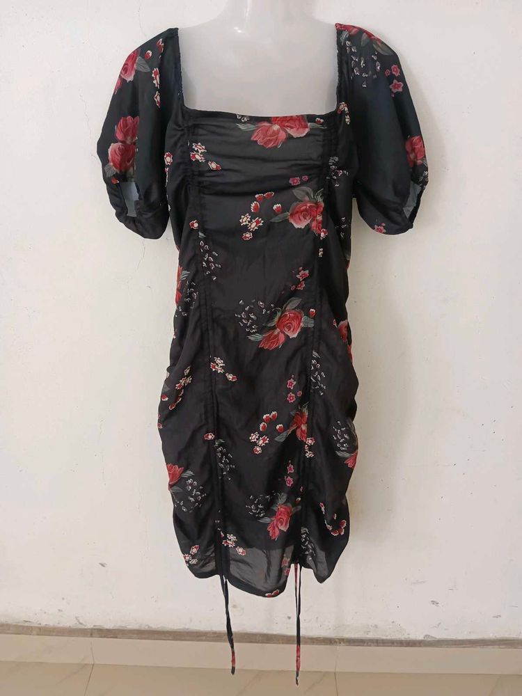 BLASHE BLACK RUCHED BODYCON