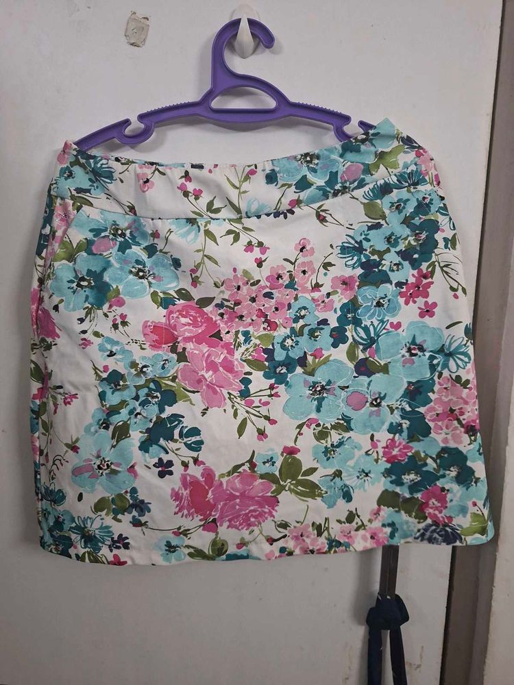 Floral Print Skirt