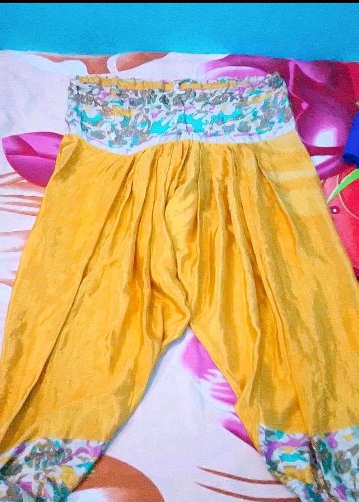 Ethnic Yellow soft silk salwar