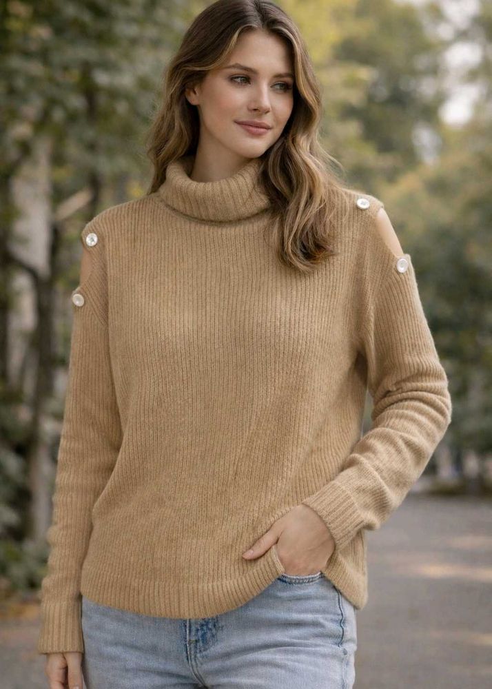 Elegant Turtleneck Knit Sweater