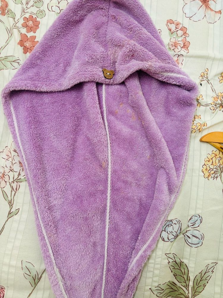 Purple Hair Towel Wrap