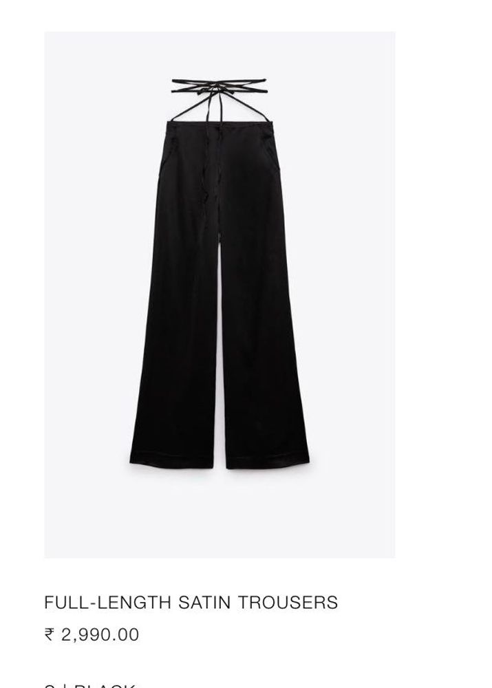 ZARA Satin Trousers
