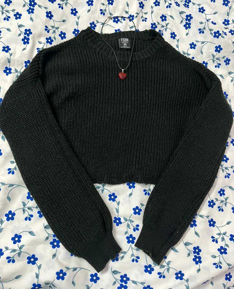 Crop Woollen Sweater