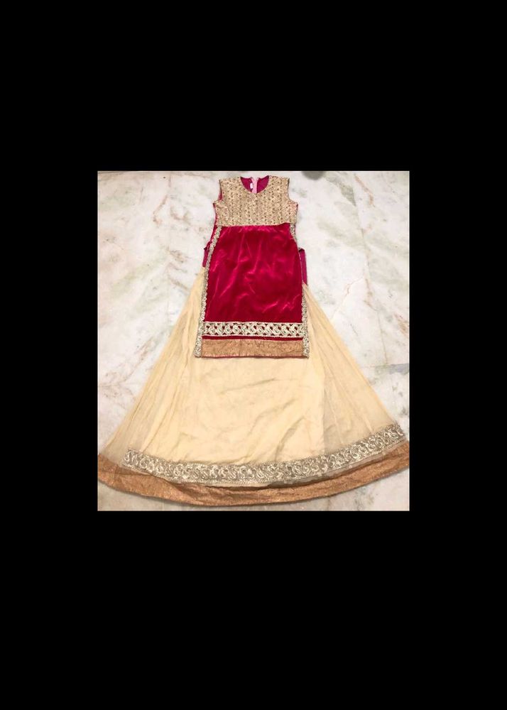 Suit Skirt Velvet And Net