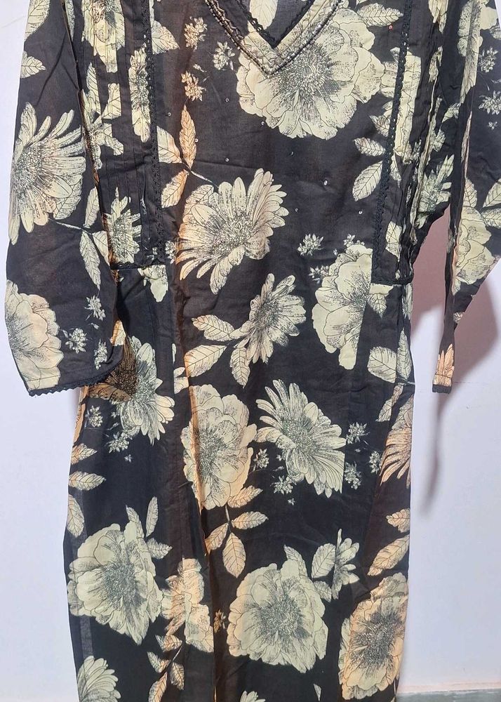 Floral Print Kurta