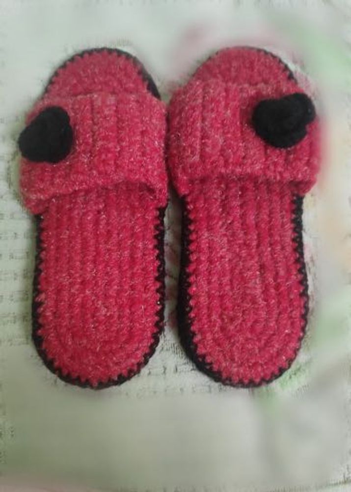 Cute Red crochet Slippers