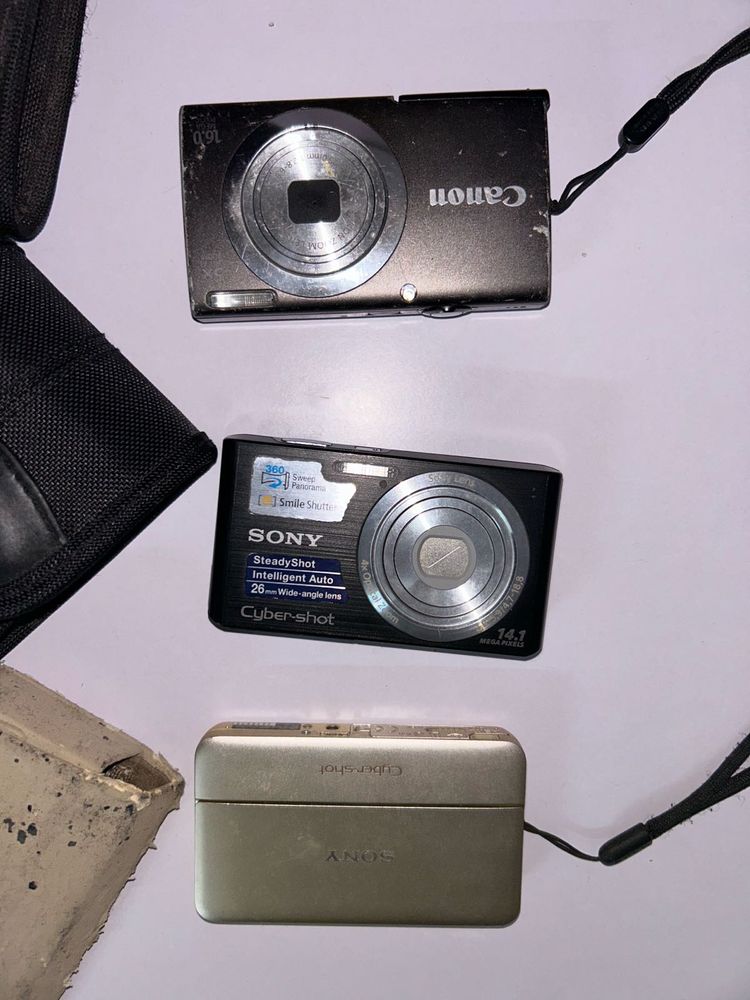 Sony Cyber-shot &amp; Canon Camera Vintage