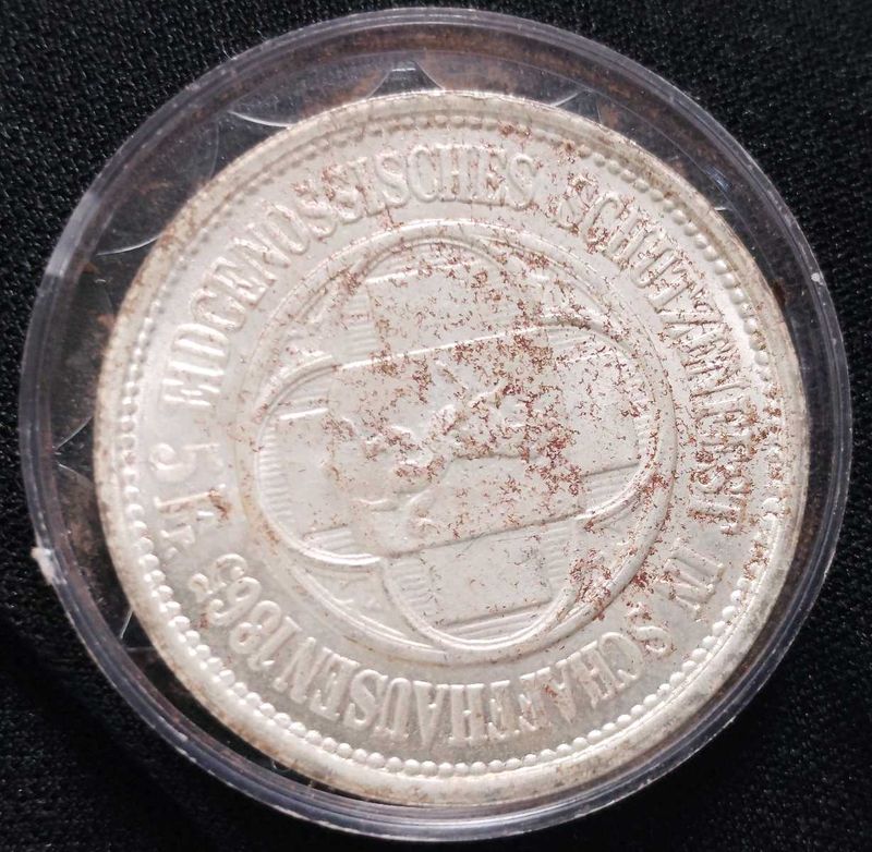 Rare 1865 Vintage 5F Silver Coin Replica.