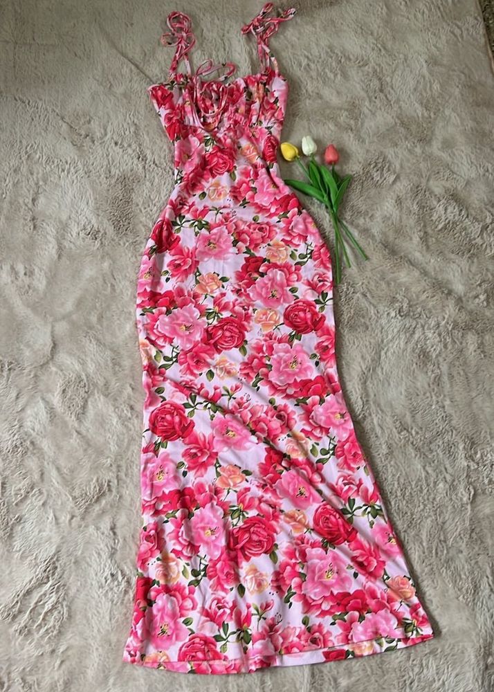 Tandul Floral Print Maxi Dress